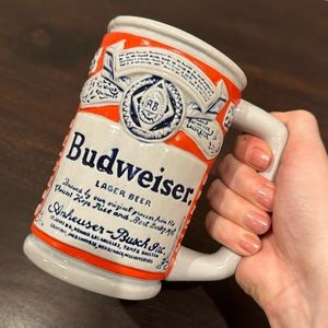 RARE Budweiser Planter Ceramic 1970s